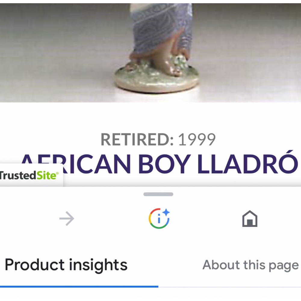 Lladro African boy Figurine with box